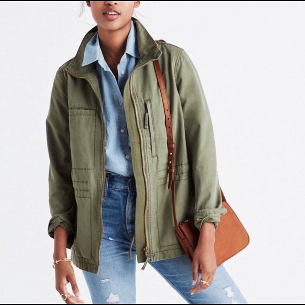 Madewell Fleet Olive Green Military Style Jacket size XS